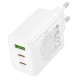 Мережевий зарядний пристрій Borofone BN32 Cargador GaN 65W White