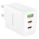 Мережевий зарядний пристрій Borofone BN32 Cargador GaN 65W White