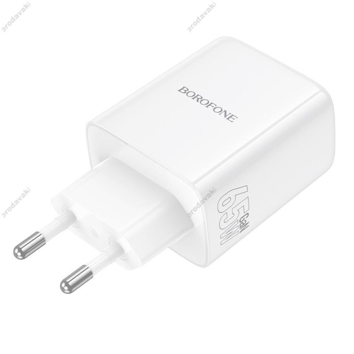 Мережевий зарядний пристрій Borofone BN32 Cargador GaN 65W White