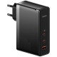 Мережевий зарядний пристрій Baseus GaN5 Pro Fast Charger 2C+U Type-C cable 140W Black CCGP100201
