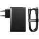 Мережевий зарядний пристрій Baseus GaN5 Pro Fast Charger 2C+U Type-C cable 140W Black CCGP100201