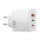 Мережевий зарядний пристрій WIWU Wi-G005 Essen GaN Fast Charger 65W White