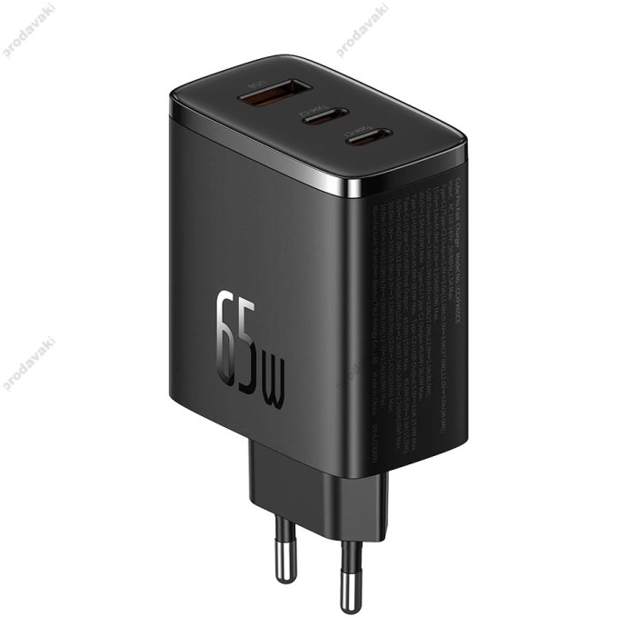 Мережевий зарядний пристрій Baseus Cube Pro Fast Charger 2C+U 65W Black P10152301113-00