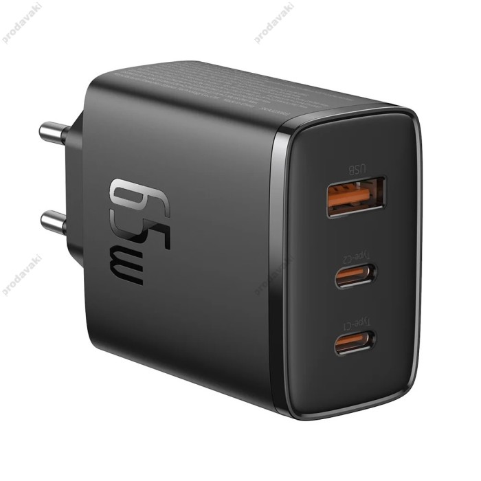 Мережевий зарядний пристрій Baseus Cube Pro Fast Charger 2C+U 65W Black P10152301113-00