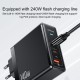 Мережевий зарядний пристрій USAMS T52 US-CC168  Fast Charger Kit GaN Type-C cable 140W Black
