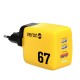 Мережевий зарядний пристрій Veron TC-67 GaN 67W Yellow