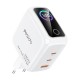 Мережевий зарядний пристрій Yesido YC114 GaN Display 140W White