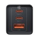 Мережевий зарядний пристрій Baseus GaN5 Pro Fast Charger 2C+U Type-C cable 65W White CCGP120201
