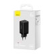 Мережевий зарядний пристрій Baseus GaN5 Pro Fast Charger 2C+U Type-C cable 65W White CCGP120201