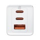 Мережевий зарядний пристрій Baseus GaN5 Pro Fast Charger 2C+U Type-C cable 65W White CCGP120202