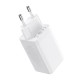 Мережевий зарядний пристрій Baseus GaN5 Pro Fast Charger 2C+U Type-C cable 65W White CCGP120202