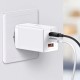 Мережевий зарядний пристрій Baseus GaN5 Pro Fast Charger 2C+U Type-C cable 65W White CCGP120202