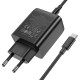 Мережевий зарядний пристрій HOCO N18 Phenomenon charger Type-C cable 65W Black