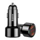 Автомобільний зарядний пристрій BASEUS Magic Series Dual USB QC with digital display Black CCMLC20A-01