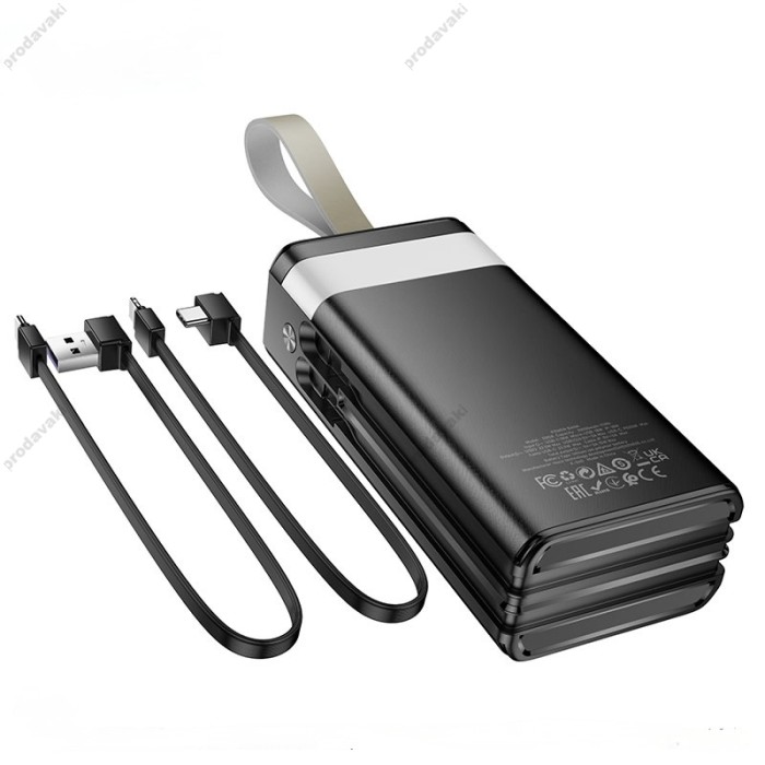 Повербанк портативний акумулятор Power bank Hoco DB58 Plentiful fully compatible 22.5W 30000 mAh Black