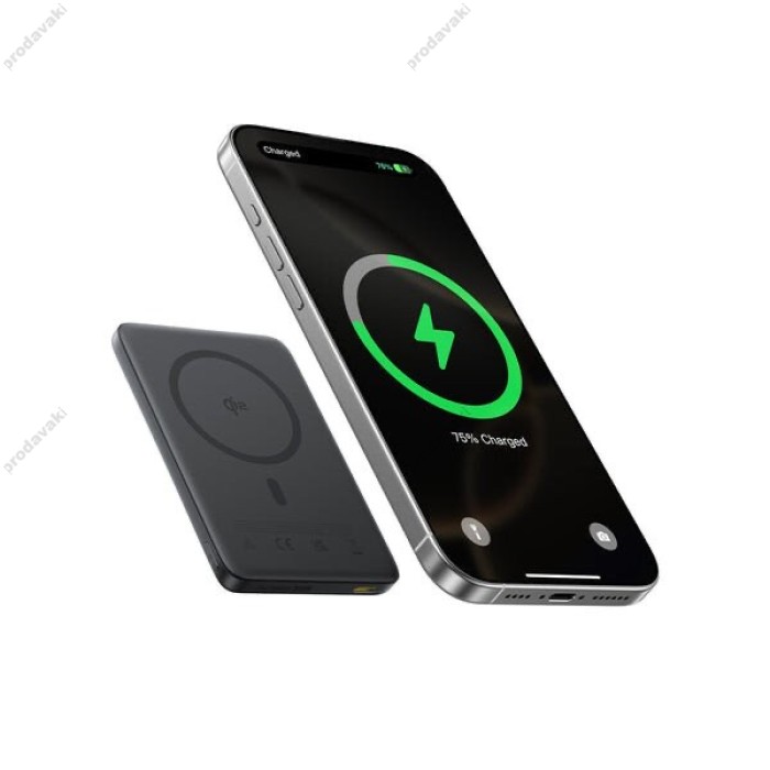 Повербанк портативний акумулятор Power bank Baseus PicoGo AM41 Ultra-Slim Qi2 Magnetic 10000 mAh 27W Black E0027201