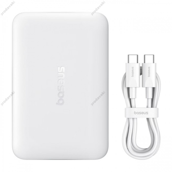 Повербанк портативний акумулятор Power bank Baseus EnerFill FM11 Ultra-Mini Magnetic 22.5W 10000 mAh White P1008210E213-00