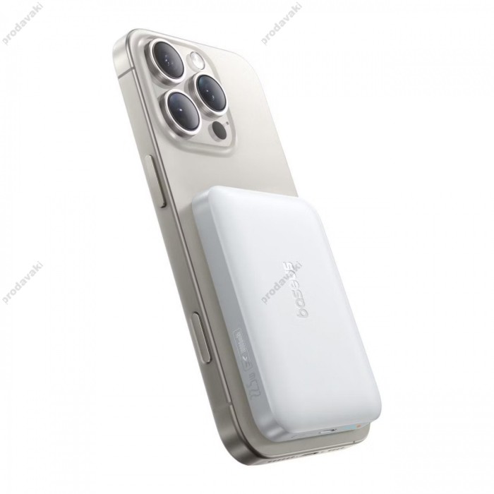 Повербанк портативний акумулятор Power bank Baseus EnerFill FM11 Ultra-Mini Magnetic 22.5W 10000 mAh White P1008210E213-00