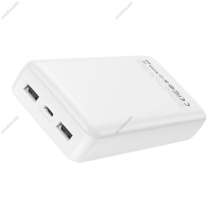 Повербанк портативний акумулятор Power bank XO PB313 Light display 20000 mAh White