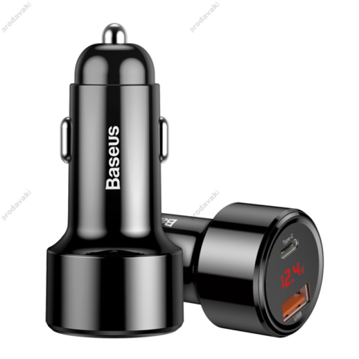 Автомобільний зарядний пристрій Baseus Magic Series PPS with digital display 45W Black CCMLC20C-01