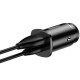 Автомобільний зарядний пристрій Baseus Square Metal PD 3.0 QC USB + Type-C 30W Black CCALL-AS01