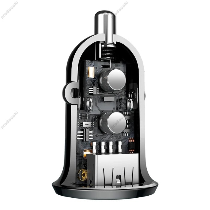 Автомобільний зарядний пристрій Baseus Grain Pro Car Charger 4.8A Black CCALLP-01