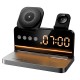 Беспровідний зарядний пристрій HOCO DWQ03 4-in-1 бездротовий charger with alarm clock 15W Black