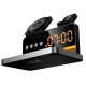 Беспровідний зарядний пристрій HOCO DWQ03 4-in-1 бездротовий charger with alarm clock 15W Black