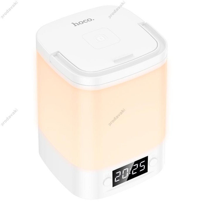 Нічний світильник HOCO HX15 Smart clock night light 7h White