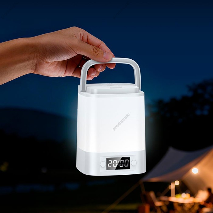 Нічний світильник HOCO HX15 Smart clock night light 7h White