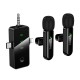 Бездротовий мікрофон Hoco L20C Fair dual-mic wireless microphone Lightning / Type-C / 3.5mm Black