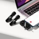Бездротовий мікрофон Hoco L20C Fair dual-mic wireless microphone Lightning / Type-C / 3.5mm Black