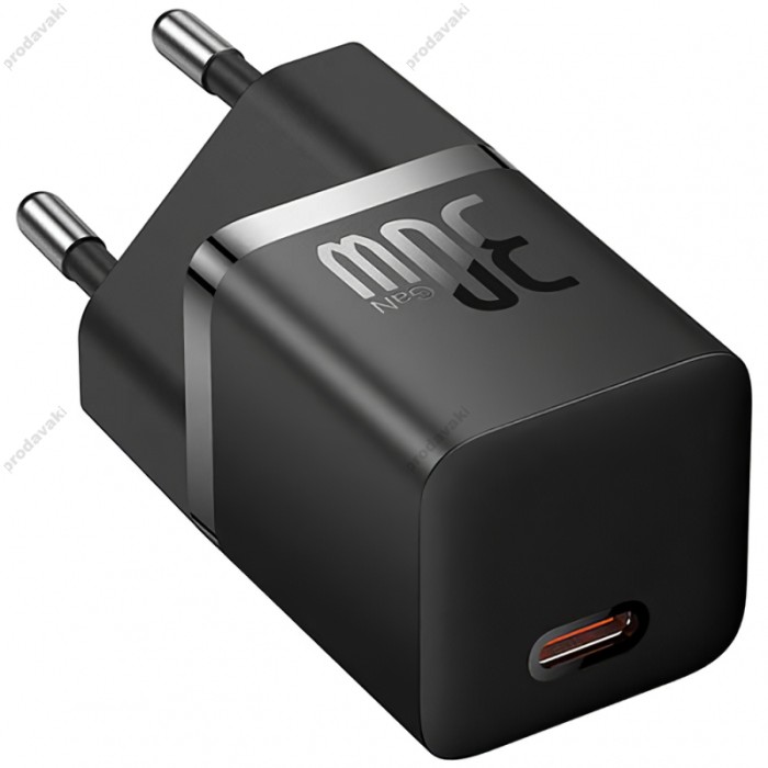 Мережевий зарядний пристрій Baseus GaN5 Fast Charger (mini) 30W Black CCGN070401
