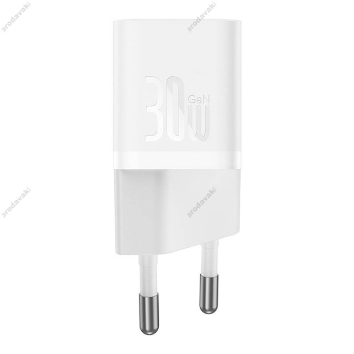 Мережевий зарядний пристрій Baseus GaN5 Fast Charger (mini) 30W White CCGN070502