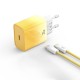 Мережевий зарядний пристрій XO CE18 cable Lightning 30W Yellow
