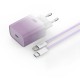 Мережевий зарядний пристрій XO CE18 cable Lightning 30W Purple
