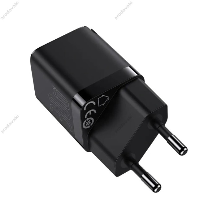 Мережевий зарядний пристрій Baseus GAN3 Fast Charger 1C EU 30W Black CCGN010101