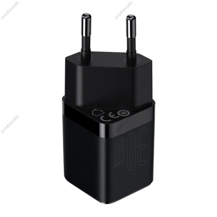 Мережевий зарядний пристрій Baseus GAN3 Fast Charger 1C EU 30W Black CCGN010101
