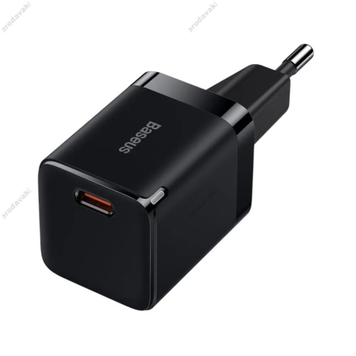 Мережевий зарядний пристрій Baseus GAN3 Fast Charger 1C EU 30W Black CCGN010101