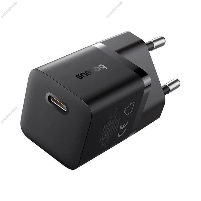 Мережевий зарядний пристрій Baseus GaN5 Fast Charger (mini) Cable Type-C to Type-C 25W Black P10110909113-01