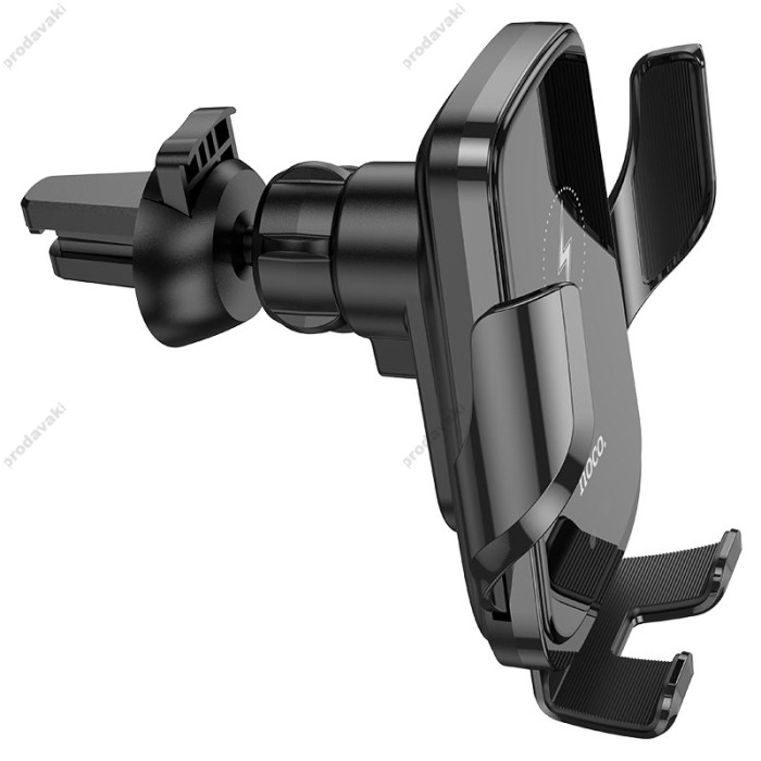 Автомобільний тримач із бездротовою зарядкою Hoco CA202 Enlightener infrared induction wireless 15W Black