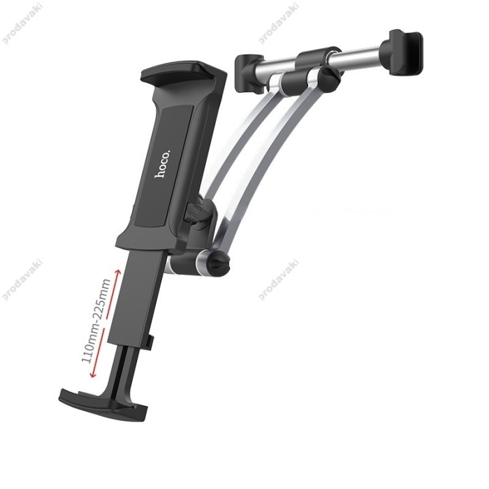Автомобільний тримач на підголівник Hoco CA62 Handsome aluminum rear pillow in-car holder Black
