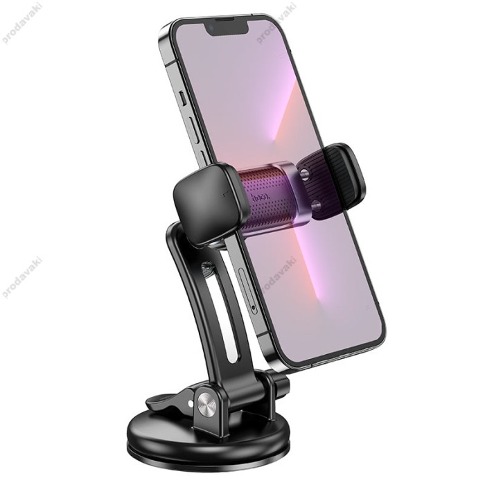 Автомобільний тримач Hoco CA111 pull clip suction cup car holder Black