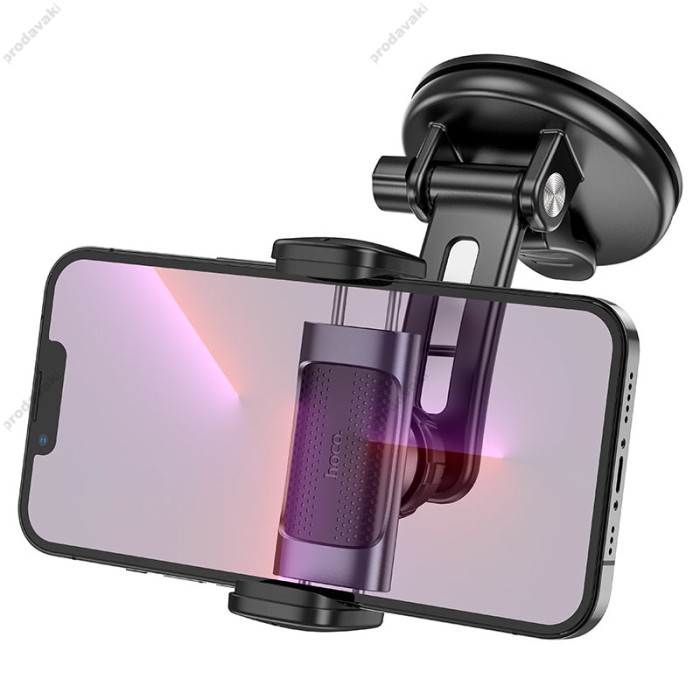 Автомобільний тримач Hoco CA111 pull clip suction cup car holder Black