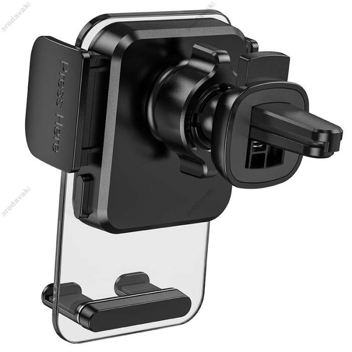 Автомобільний тримач Hoco CA117 Exquisite press typ air outlet Car holder Black