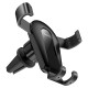 Автомобільний тримач Hoco CA92 Gold shield air outlet gravity holder Black