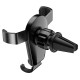 Автомобільний тримач Hoco CA92 Gold shield air outlet gravity holder Black