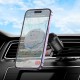 Автомобільний тримач із бездротовою зарядкою Hoco H23 Alma metal ring magnetic car holder (air outlet) Black