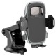 Автомобільний тримач Hoco H15 Fair push-type car holder (center console) Black