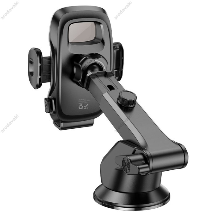 Автомобільний тримач Hoco H15 Fair push-type car holder (center console) Black